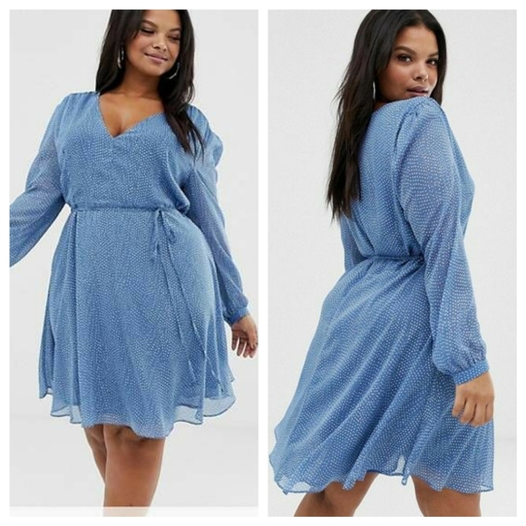 Glamorous Dresses & Skirts - Glamorous Curve tea dress w tie waist in polka dot